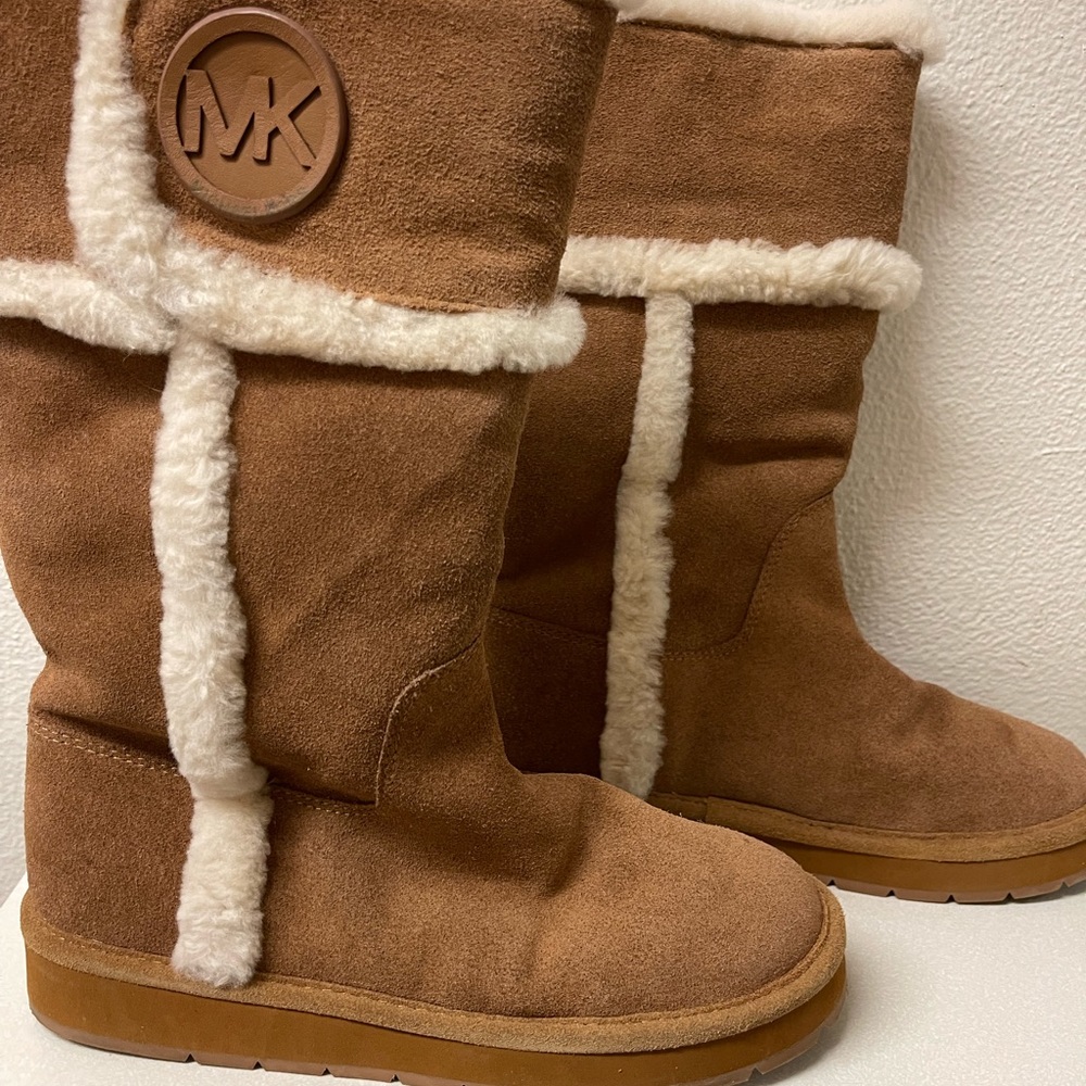 Michael Kors Winter Shearling Logo Tall Boots